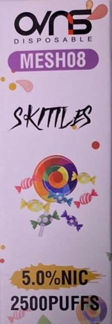 Skittles 1x8ml 2500 puffs OVNS  vapebug.ca