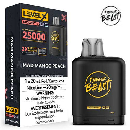 Mad Mango Peach Level x Boost G2 Pods