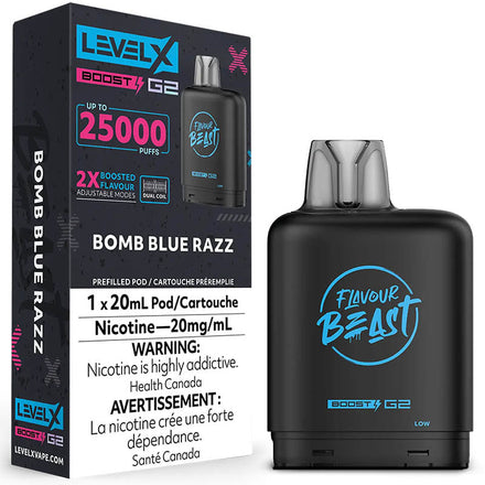 Bomb Blue Razz Level x Boost G2 Pods