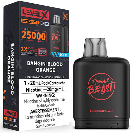 Bangin' Blood Orange Level x Boost G2 Pods