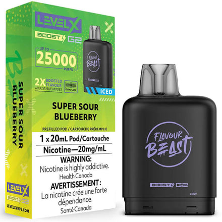 Super Sour Blueberry Level x Boost G2 Pods