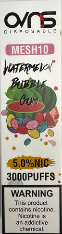 Watermelon Bubble Gum 1x10ml 3000 puffs OVNS