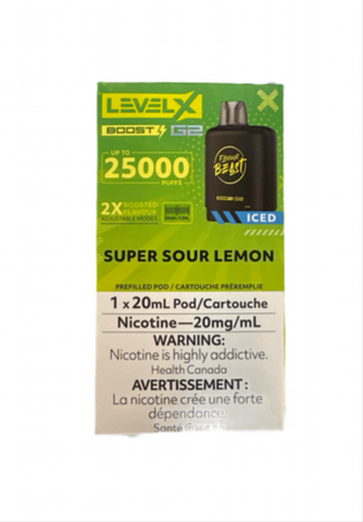 Super Sour Lemon Level x Boost G2 Pods