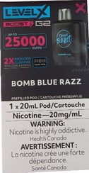 Bomb Blue Razz Level x Boost Pods G2