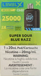 Super Sour Blue Razz 1x20ml Level x Boost Pods G2