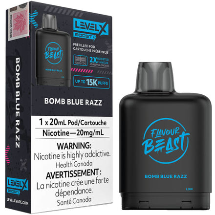 BOMB BLUE RAZZ 1x20ml Level x Boost