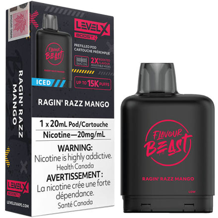 RAGIN' RAZZ MANGO ICED Level x Boost Pods