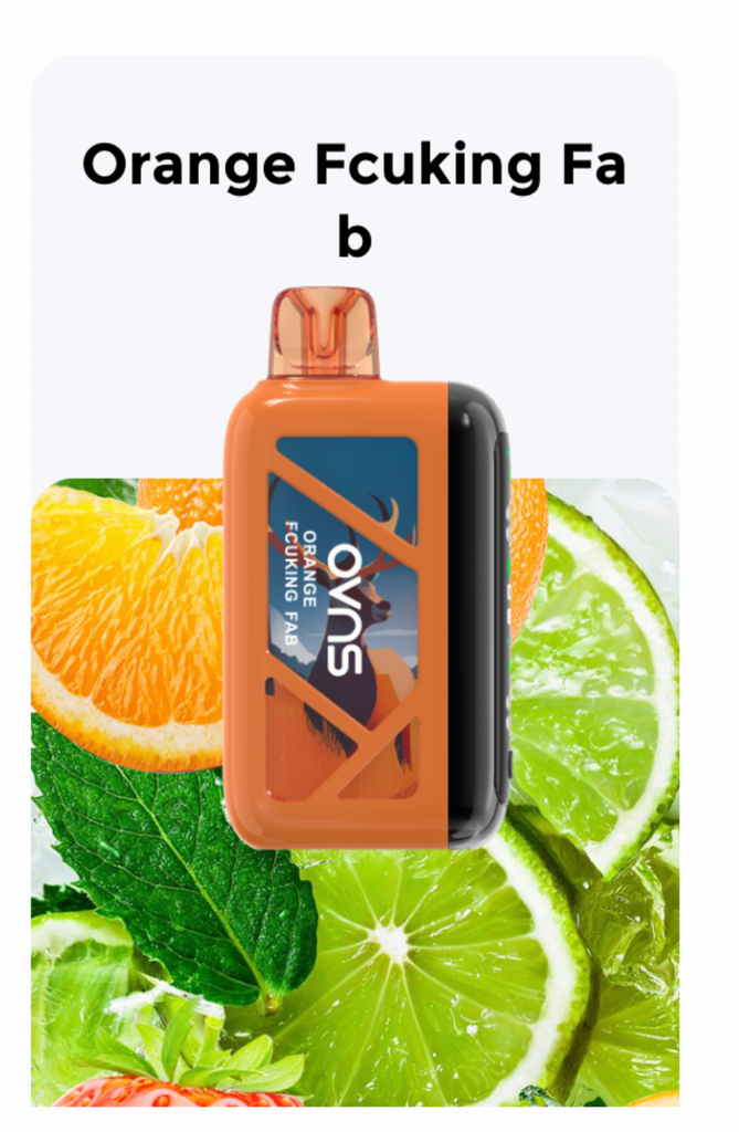 Fucking Fab Flavor Vape Foger Switch Pro 30000 puffs Vape Orange Fucking Fab OVNS 22K vapebug.ca Fucking Fab Flavor Vape Foger Switch Pro 30000 puffs Vape Orange Fucking Fab OVNS 22K vapebug.ca