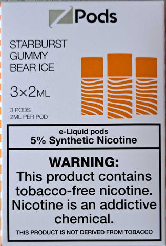 Starburst Gummy  Bear Ice 3x2ml Zpods