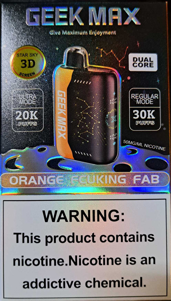 Orange Fucking Fab Geek Max 1x18mlx30K vapebug.ca Orange Fucking Fab Geek Max 1x18mlx30K vapebug.ca
